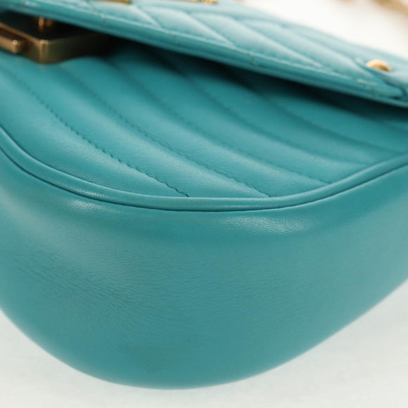 LOUIS VUITTON New Wave PM Herz-Tasche Türkisblau M51936 LV Auth 157113M