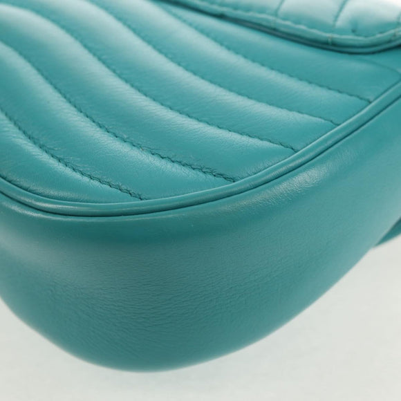 LOUIS VUITTON New Wave PM Herz-Tasche Türkisblau M51936 LV Auth 157113M
