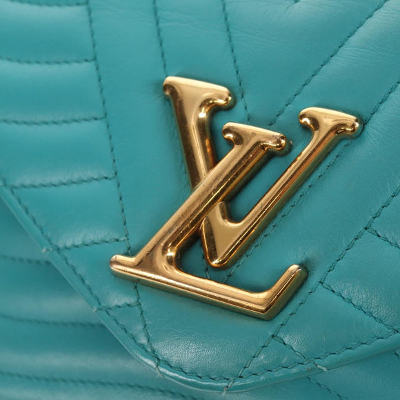 LOUIS VUITTON New Wave PM Herz-Tasche Türkisblau M51936 LV Auth 157113M