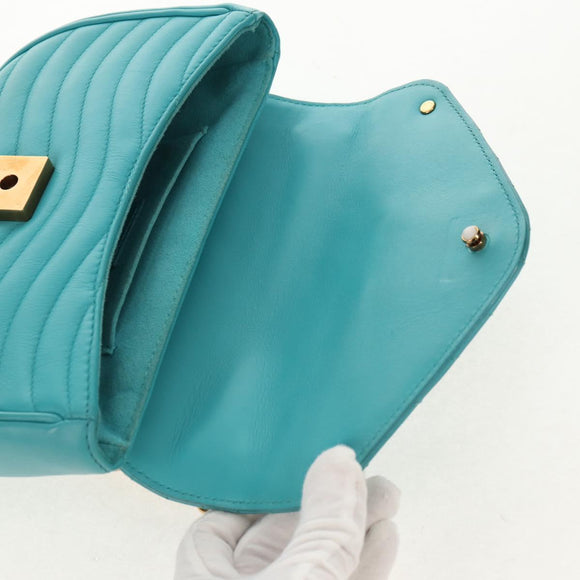 LOUIS VUITTON New Wave PM Herz-Tasche Türkisblau M51936 LV Auth 157113M