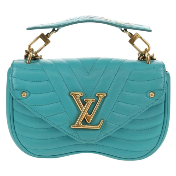 LOUIS VUITTON New Wave PM Herz-Tasche Türkisblau M51936 LV Auth 157113M