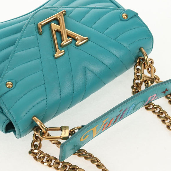 LOUIS VUITTON New Wave PM Herz-Tasche Türkisblau M51936 LV Auth 157113M