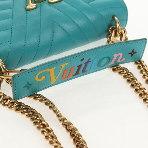 LOUIS VUITTON New Wave PM Herz-Tasche Türkisblau M51936 LV Auth 157113M