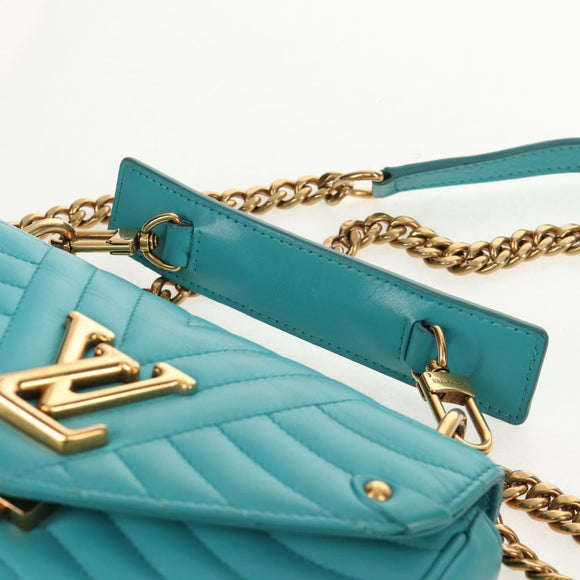 LOUIS VUITTON New Wave PM Heart bag Bag Turquoise Blue M51936 LV Auth 157113M