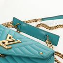 LOUIS VUITTON New Wave PM Herz-Tasche Türkisblau M51936 LV Auth 157113M-14
