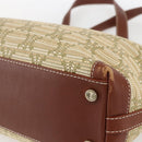 CELINE Paris Macadam Canvas Tote Bag Beige Gold Auth 157115-12