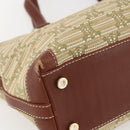 CELINE Paris Macadam Canvas Tote Bag Beige Gold Auth 157115-13