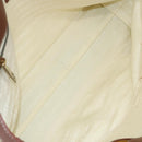 CELINE Paris Macadam Canvas Tote Bag Beige Gold Auth 157115-16