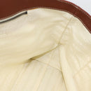 CELINE Paris Macadam Canvas Tote Bag Beige Gold Auth 157115-17