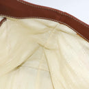 CELINE Paris Macadam Canvas Tote Bag Beige Gold Auth 157115-18