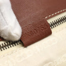 CELINE Paris Macadam Canvas Tote Bag Beige Gold Auth 157115-21