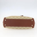 CELINE Paris Macadam Canvas Tote Bag Beige Gold Auth 157115-9