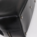 Salvatore Ferragamo Gancini Hand Bag Leather Black Silver Auth 157117-12