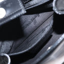 Salvatore Ferragamo Gancini Hand Bag Leather Black Silver Auth 157117-21