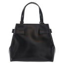 Salvatore Ferragamo Gancini Hand Bag Leather Black Silver Auth 157117-3