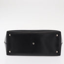 Salvatore Ferragamo Gancini Hand Bag Leather Black Silver Auth 157117-9