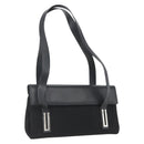 Salvatore Ferragamo Shoulder Bag Canvas Black Silver Auth 157119-1