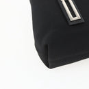 Salvatore Ferragamo Shoulder Bag Canvas Black Silver Auth 157119-13