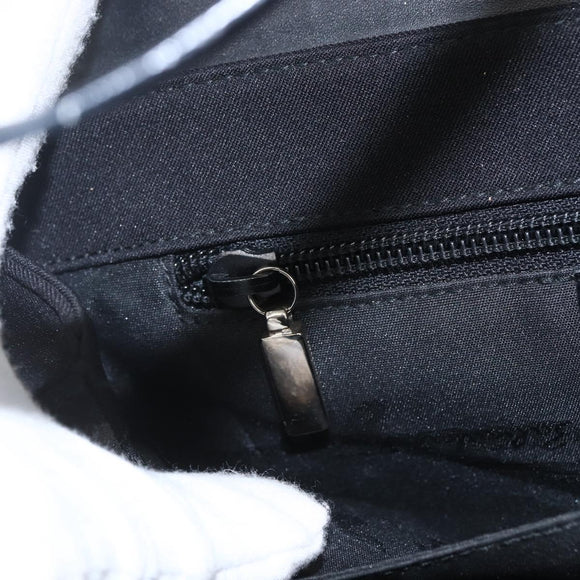 Salvatore Ferragamo Shoulder Bag Canvas Black Silver Auth 157119