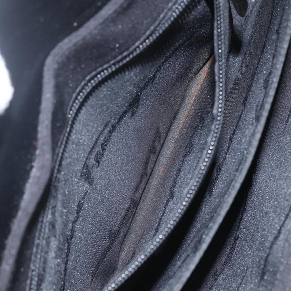 Salvatore Ferragamo Shoulder Bag Canvas Black Silver Auth 157119