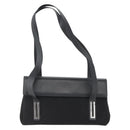 Salvatore Ferragamo Shoulder Bag Canvas Black Silver Auth 157119-2