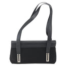 Salvatore Ferragamo Shoulder Bag Canvas Black Silver Auth 157119-3