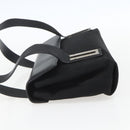 Salvatore Ferragamo Shoulder Bag Canvas Black Silver Auth 157119-4