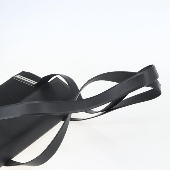 Salvatore Ferragamo Shoulder Bag Canvas Black Silver Auth 157119