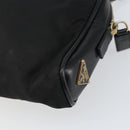 PRADA Hand Bag Nylon Black Gold Auth 157120V-15
