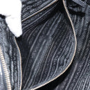 PRADA Hand Bag Nylon Black Gold Auth 157120V-22