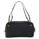 PRADA Hand Bag Nylon Black Gold Auth 157120V-2