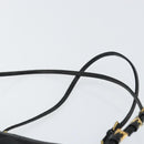 PRADA Hand Bag Nylon Black Gold Auth 157120V-8