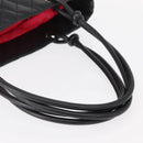 CHANEL Cambon Line Tote Bag Leather Black Silver CC Auth 157122SAV-7