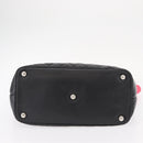 CHANEL Cambon Line Tote Bag Leather Black Silver CC Auth 157122SAV-9