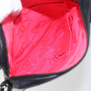 CHANEL Cambon Line Shoulder Bag Leather Silver Black CC Auth 157123SAV-16