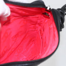 CHANEL Cambon Line Shoulder Bag Leather Silver Black CC Auth 157123SAV-17