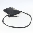 CHANEL Cambon Line Shoulder Bag Leather Silver Black CC Auth 157123SAV-7