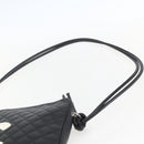 CHANEL Cambon Line Shoulder Bag Leather Silver Black CC Auth 157123SAV-8