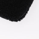 FENDI Clutch Bag Wool Black Silver Auth 157124V-14