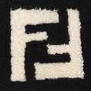 FENDI Clutch Bag Wool Black Silver Auth 157124V-10