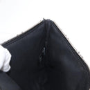 FENDI Clutch Bag Wool Black Silver Auth 157124V-18