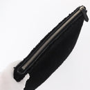 FENDI Clutch Bag Wool Black Silver Auth 157124V-5