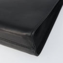 Salvatore Ferragamo Gancini Chain Shoulder Bag Leather Black Gold Auth 157126-8