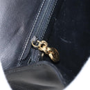 Salvatore Ferragamo Gancini Chain Shoulder Bag Leather Black Gold Auth 157126-21