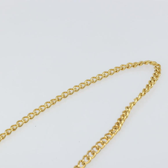 Salvatore Ferragamo Gancini Chain Shoulder Bag Leather Black Gold Auth 157126