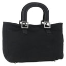 FENDI Hand Bag Black Silver Auth 157127-1
