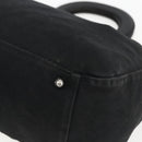 FENDI Hand Bag Black Silver Auth 157127-9