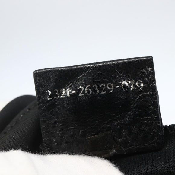 FENDI Hand Bag Black Silver Auth 157127