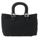FENDI Hand Bag Black Silver Auth 157127-13