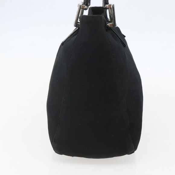 FENDI Hand Bag Black Silver Auth 157127